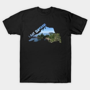 Lake Superior Outline (Tettegouche State Park) T-Shirt